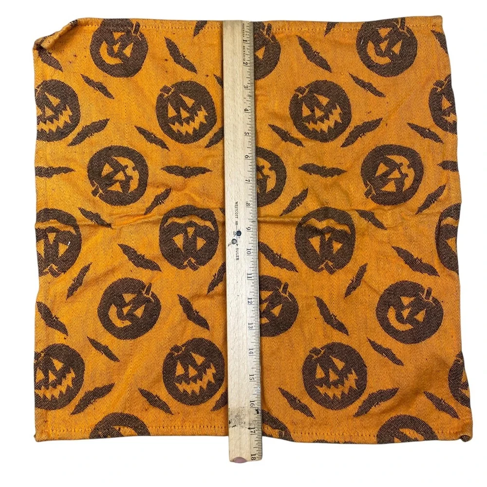 Avon Home Fashions Halloween‎ Napkin Rings & Napkins Orange Jack O Lanterns 689